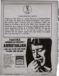 January 1974 English Chandamama magazine page 2